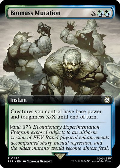 Biomass Mutation (Extended Art) (Universes Beyond: Fallout) Near Mint
