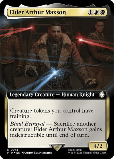 Elder Arthur Maxson (Extended Art) (Surge Foil) (Universes Beyond: Fallout) Near Mint