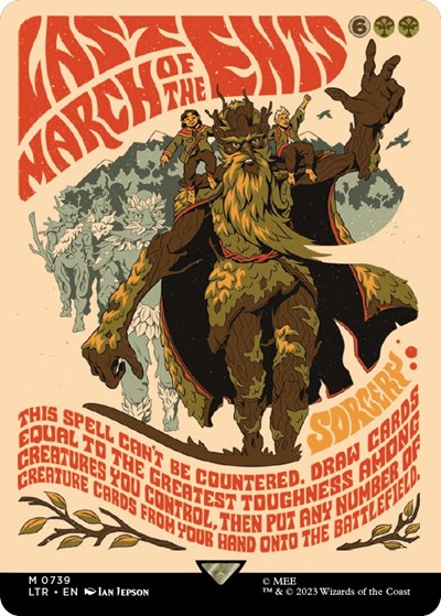 Last March of the Ents (Borderless Poster) (Universes Beyond: The Lord of the Rings: Tales of Middle-earth) Near Mint Foil