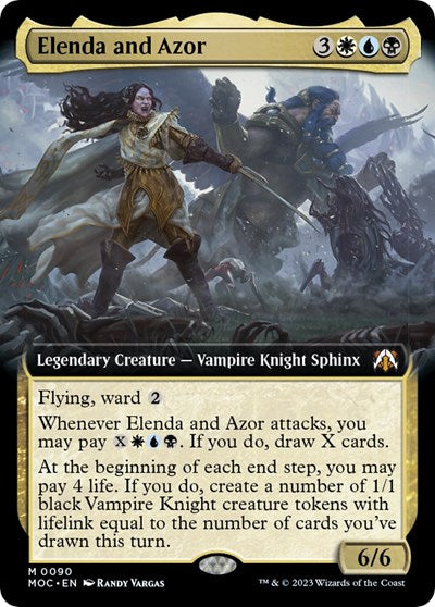 Elenda and Azor (Extended Art) (Commander: March of the Machine) Near Mint