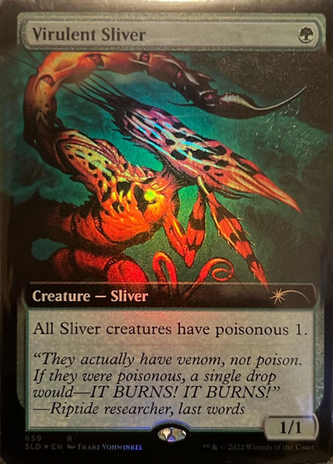 Virulent Sliver (Extended Art) (Secret Lair) Near Mint