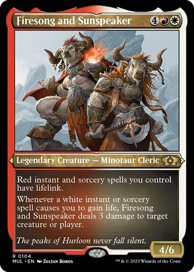 Firesong and Sunspeaker (Foil Etched) (March of the Machine: Multiverse Legends) Near Mint