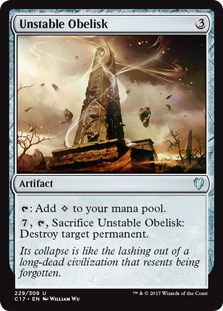 Unstable Obelisk (Commander 2017) Near Mint