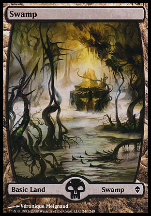 Swamp (240) (Zendikar) Near Mint Foil