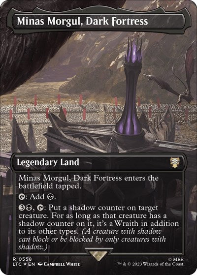 Minas Morgul, Dark Fortress (Borderless) (Surge Foil) (Commander: The Lord of the Rings: Tales of Middle-earth) Near Mint