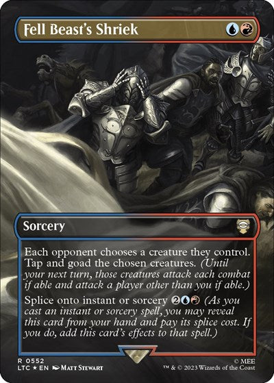 Fell Beast's Shriek (Borderless) (Surge Foil) (Commander: The Lord of the Rings: Tales of Middle-earth) Near Mint