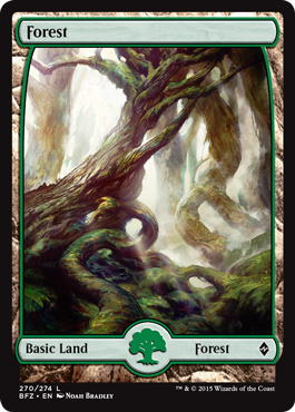 Forest (270) (Full Art) (Battle for Zendikar) Near Mint Foil