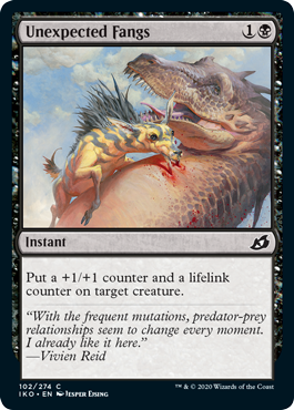Unexpected Fangs (Ikoria: Lair of Behemoths) Near Mint Foil