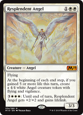 Resplendent Angel (Magic 2019 Core Set) Near Mint Foil
