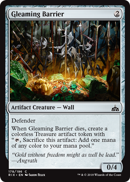 Gleaming Barrier (Rivals of Ixalan) Near Mint