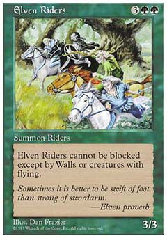 Elven Riders (5th Edition) Light Play