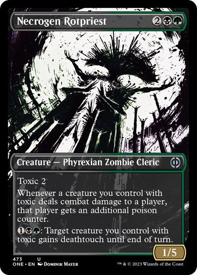 Necrogen Rotpriest (Showcase) (Step-and-Compleat Foil) (Phyrexia: All Will Be One) Near Mint