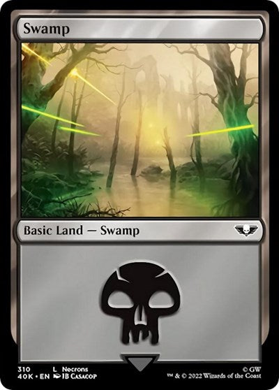 Swamp (310) (Surge Foil) (Universes Beyond: Warhammer 40K) Near Mint