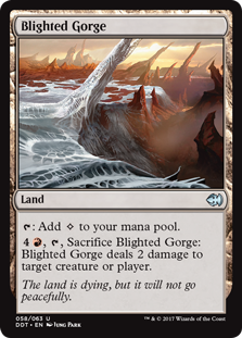 Blighted Gorge (Duel Decks: Merfolk vs Goblins) Near Mint