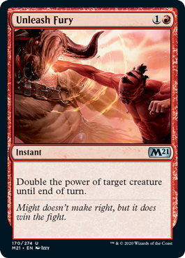 Unleash Fury (Magic 2021 Core Set) Near Mint Foil