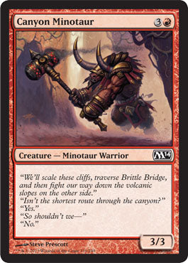 Canyon Minotaur (Magic 2014 Core Set) Light Play Foil