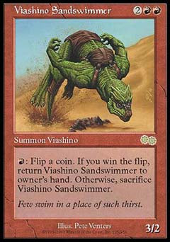 Viashino Sandswimmer (Urza's Saga) Light Play