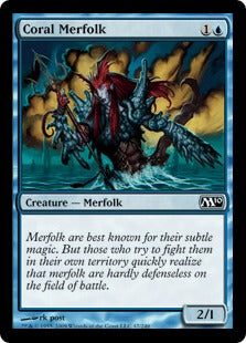 Coral Merfolk (Magic 2010 Core Set) Near Mint Foil