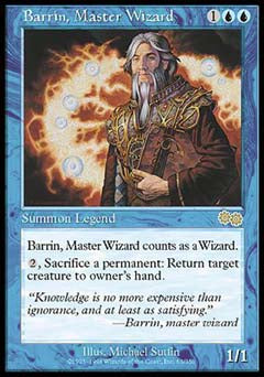 Barrin, Master Wizard (Urza's Saga) Light Play