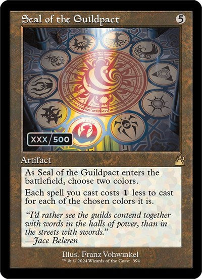 Seal of the Guildpact (Retro Frame) (Serial Numbered) (Ravnica Remastered) Near Mint