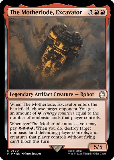 The Motherlode, Excavator (Surge Foil) (Universes Beyond: Fallout) Near Mint