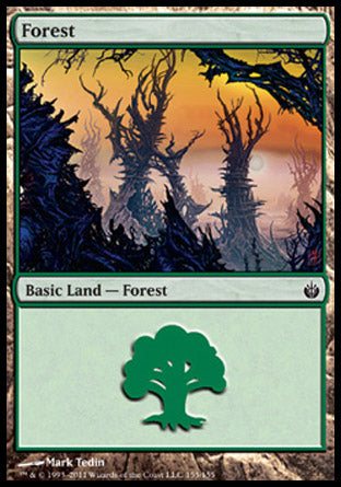 Forest (155) (Mirrodin Besieged) Near Mint Foil