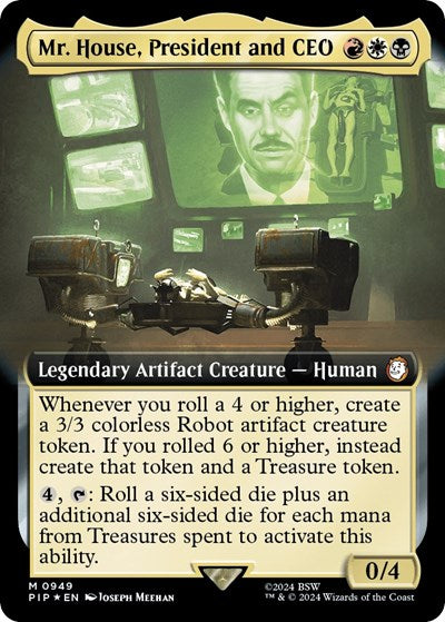 Mr. House, President and CEO (Extended Art) (Surge Foil) (Universes Beyond: Fallout) Near Mint
