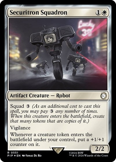 Securitron Squadron (Surge Foil) (Universes Beyond: Fallout) Near Mint