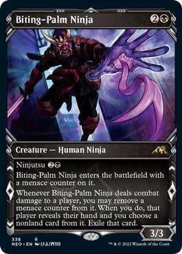 Biting-Palm Ninja (Showcase) (Kamigawa: Neon Dynasty) Near Mint