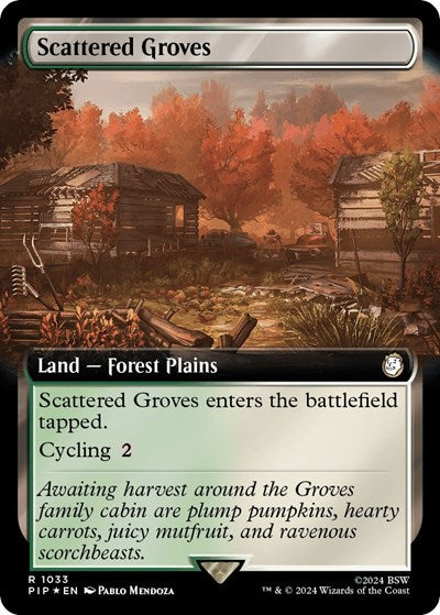 Scattered Groves (Extended Art) (Surge Foil) (Universes Beyond: Fallout) Near Mint