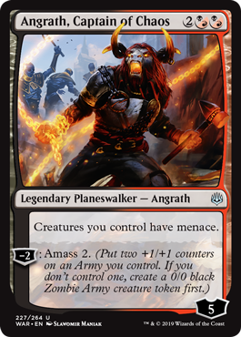 Angrath, Captain of Chaos (War of the Spark) Near Mint Foil