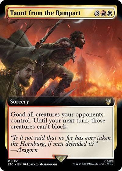 Taunt from the Rampart (Extended Art) (Commander: The Lord of the Rings: Tales of Middle-earth) Near Mint