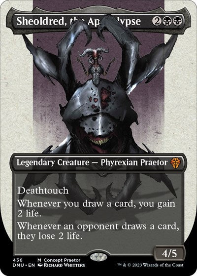 Sheoldred, the Apocalypse (Concept Praetor) (Step-And-Compleat Foil) (Phyrexia: All Will Be One) Near Mint