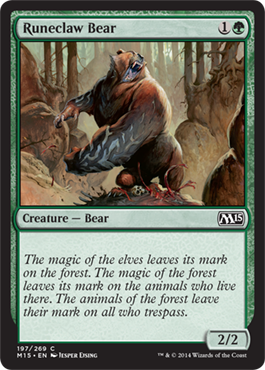 Runeclaw Bear (Magic 2015 Core Set) Near Mint Foil