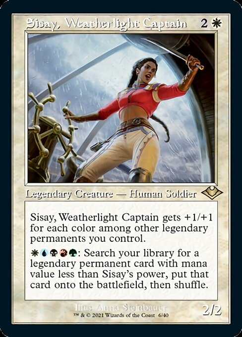 Sisay, Weatherlight Captain (Modern Horizons 1 Retro Frames) Near Mint Etched Foil