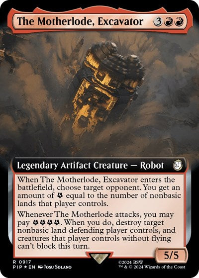 The Motherlode, Excavator (Extended Art) (Surge Foil) (Universes Beyond: Fallout) Near Mint