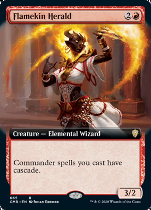 Flamekin Herald (Extended Art) (Commander Legends) Near Mint
