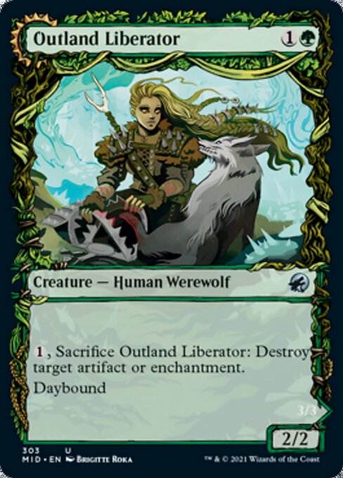Outland Liberator / Frenzied Trapbreaker (Showcase) (Innistrad: Midnight Hunt) Near Mint Foil