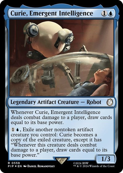 Curie, Emergent Intelligence (Surge Foil) (Universes Beyond: Fallout) Near Mint