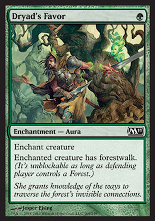 Dryad's Favor (Magic 2011 Core Set) Near Mint Foil