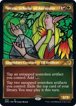 Meria, Scholar of Antiquity (Textured Foil) (Dominaria United) Near Mint