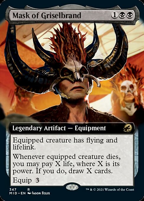 Mask of Griselbrand (Extended Art) (Innistrad: Midnight Hunt) Near Mint