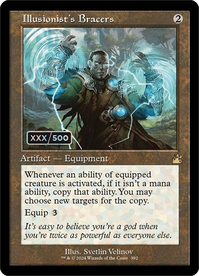 Illusionist's Bracers (Retro Frame) (Serial Numbered) (Ravnica Remastered) Near Mint