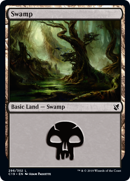 Swamp (296) (Commander 2019) Near Mint