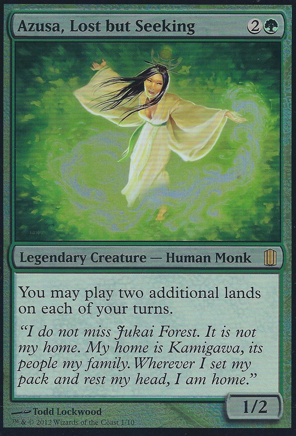 Azusa Lost but Seeking (Oversized Foil Card) (Commander's Arsenal) Near Mint Foil