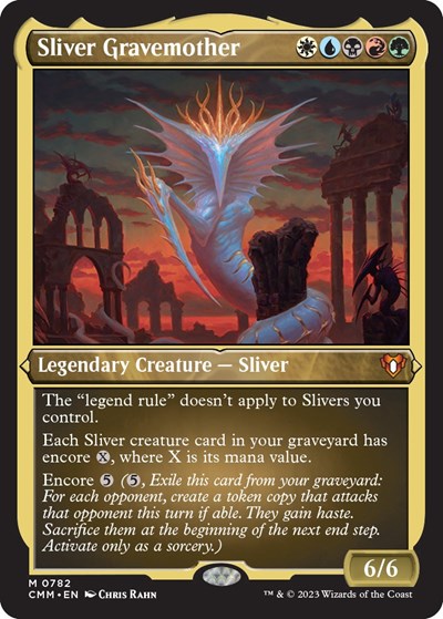 Sliver Gravemother (Display Commander) (Foil Etched) - Thick Stock (Commander Masters) Near Mint