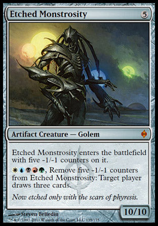 Etched Monstrosity (New Phyrexia) Near Mint Japanese