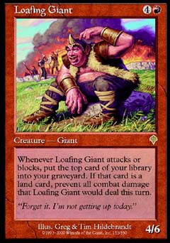 Loafing Giant (Invasion) Near Mint Foil