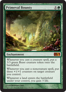 Primeval Bounty (Magic 2014 Core Set) Near Mint Foil