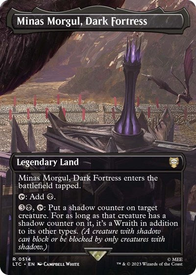 Minas Morgul, Dark Fortress (Borderless) (Commander: The Lord of the Rings: Tales of Middle-earth) Near Mint Foil